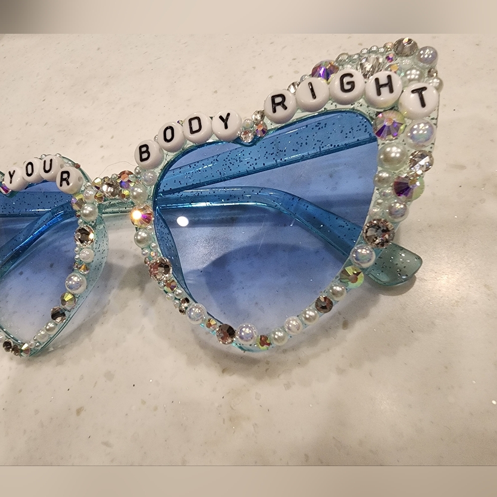Backstreet Boys Bling Heart Sunglasses Crystal Sphere Tour Custom Rock Your Body - Picture 5 of 13